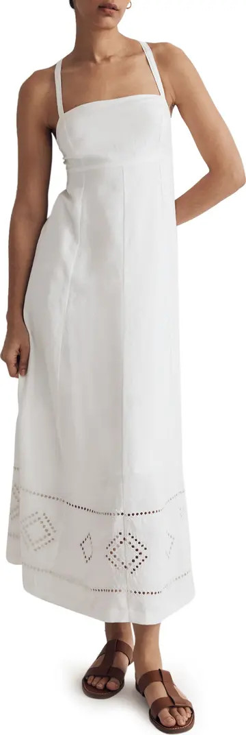 Embroidered Eyelet Tie Back Cami Dress | Nordstrom