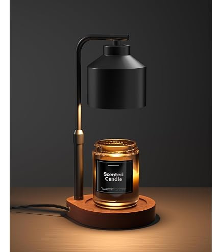 LISUNAR Electric Candle Warmer Lamp Black, Candle Lamp Warmer with Timer, Wax Warmer Lamp for Jar... | Amazon (US)