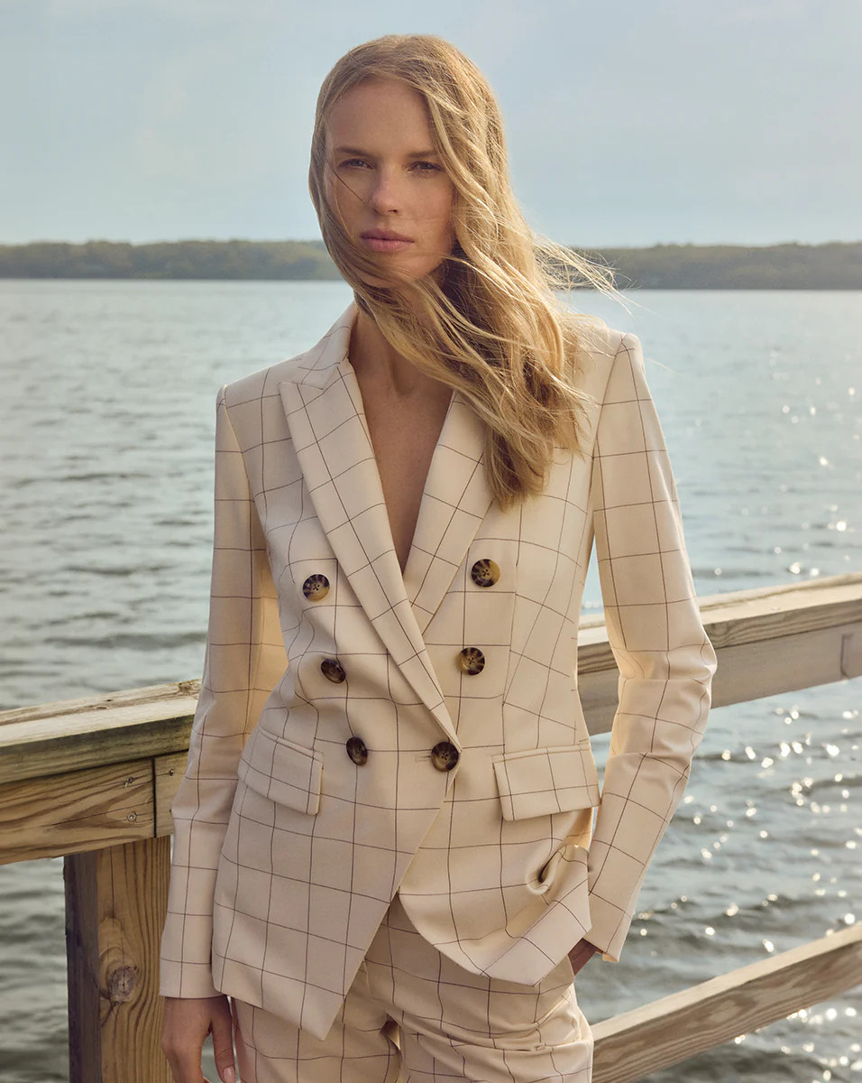 Charleston Plaid Dickey Jacket | Veronica Beard