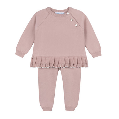 Girls Pleated Trim Knit Set | Feltman Brothers