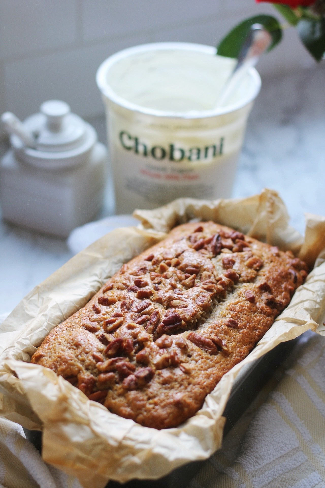 #ad Cozy mornings call for something soft, spiced, and just a little bit better-for-you. 🤍
This Maple Chai Greek Yogurt Bread is made with creamy @chobani Greek Yogurt — my favorite holiday ingredient swap for butter or sour cream. The result: a moist, tender loaf that feels indulgent but secretly light.
Picked up everything at @target 🛒
 #HolidayRecipes #HealthyRecipes #EatClean #TargetPartner #Target

#LTKHoliday #LTKmomlife #LTKfoodie
