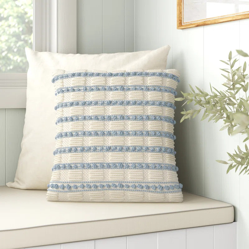 Waverly Striped Cotton, Polyester Throw Pillow | Wayfair North America