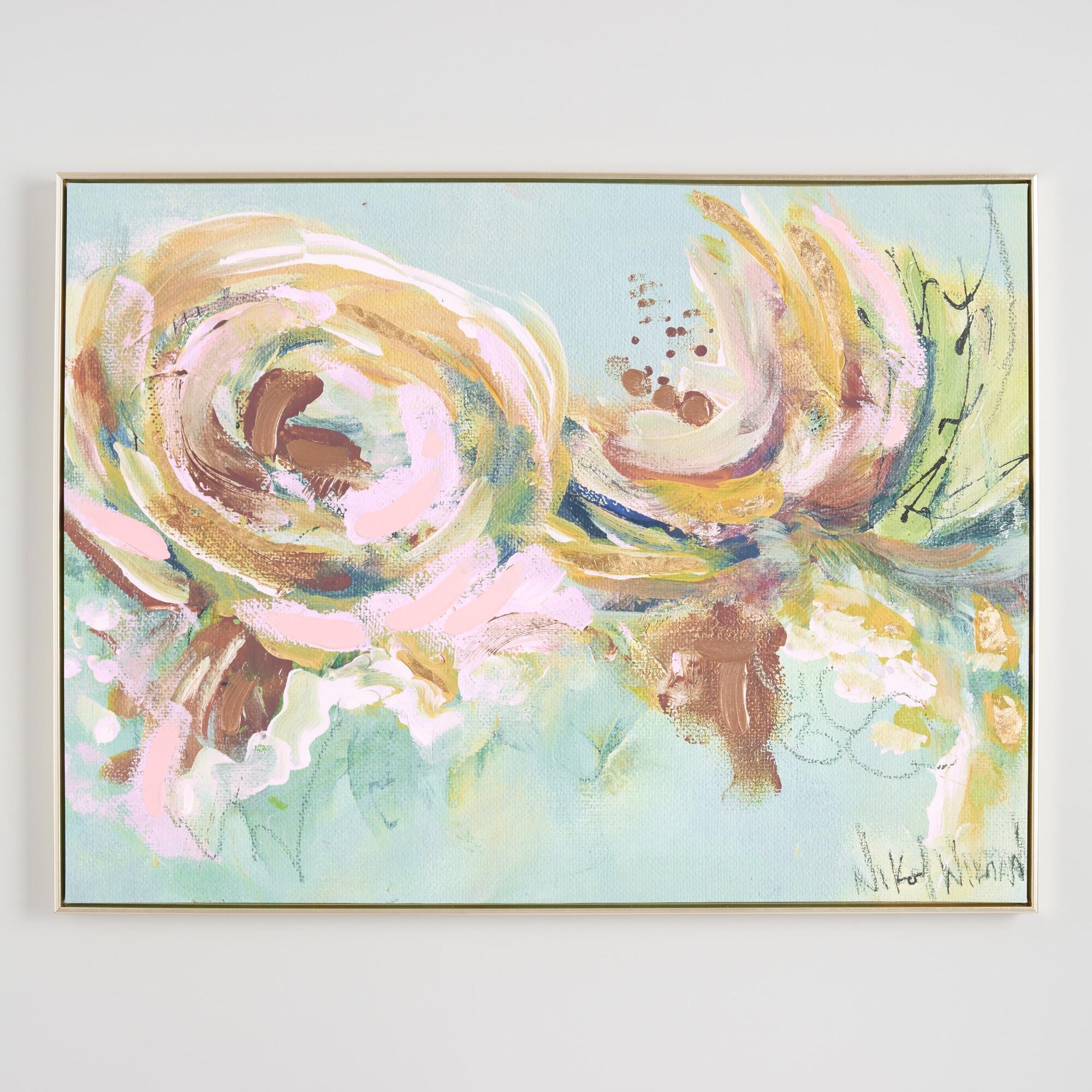 Spring Floral Abstract By Nikol Wickman Canvas Wall Art by World Market | World Market