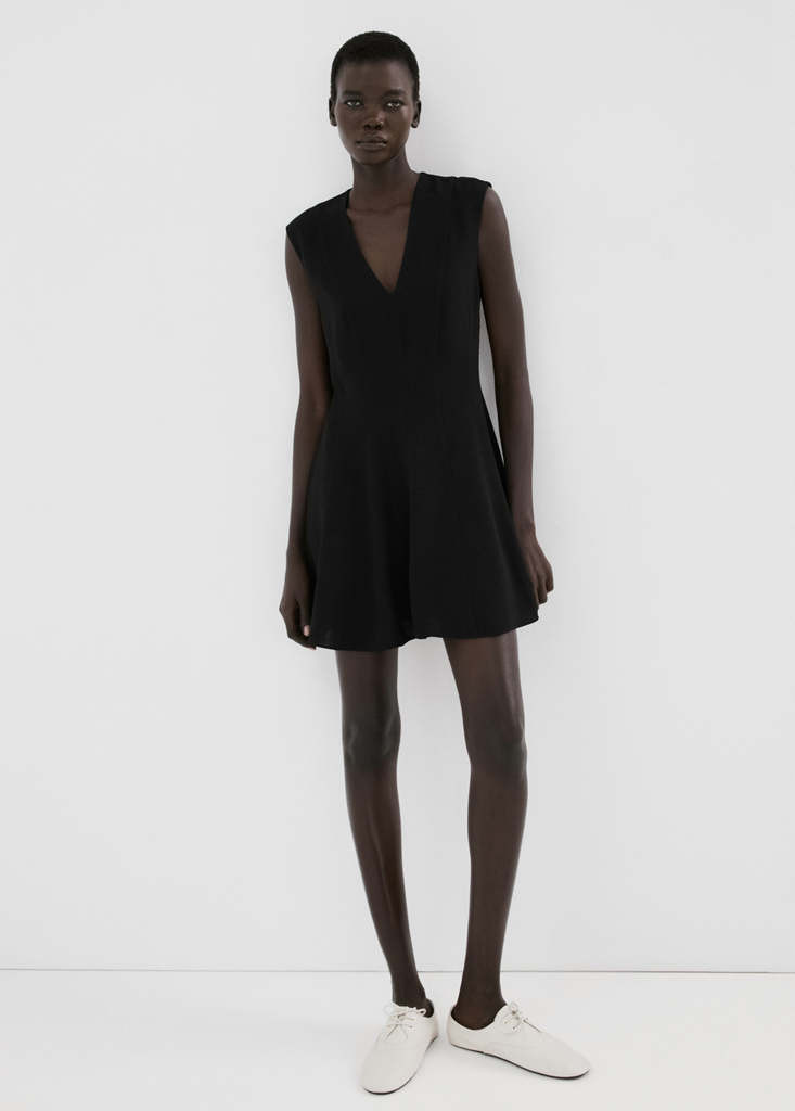 V-neck ruffle dress black - Women - 6 - MANGO | Mango (US/MX/AU)