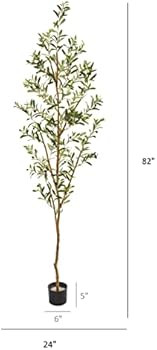 Nearly Natural 82” Olive Artificial Silk Trees Green | Amazon (US)