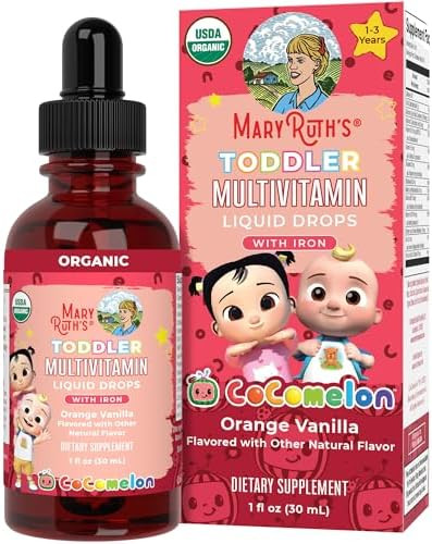 MaryRuth Organics CoComelon Toddler Kids Multivitamin with Iron | Immune Support | Toddler Vitami... | Amazon (US)