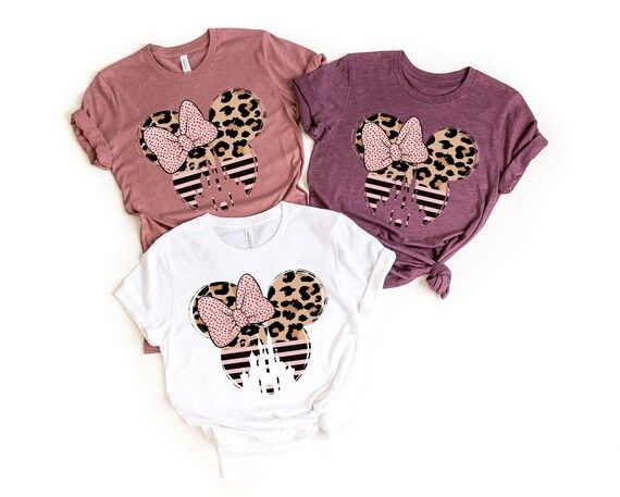 Minnie castle Shirt, Disneyworld Shirts, Animal shirt, Minnie Ear Shirt , Leopard cheetah print S... | Etsy (US)