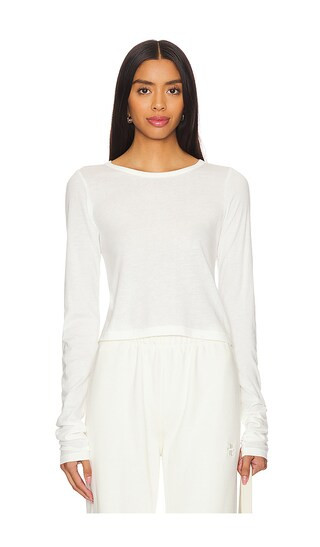 Long Sleeve Baby Tee in Ivory | Revolve Clothing (Global)