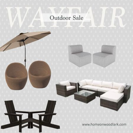 Wayfair Outdoor Sale: Here are some beautiful modern seating options for your outdoor space.  

Black Adirondack chairs.  Sectional outdoor.  Gray outdoor modular sofa.  Modern outdoor accent chairs.  Outdoor umbrella.  

#LTKhome #LTKsalealert #LTKSeasonal