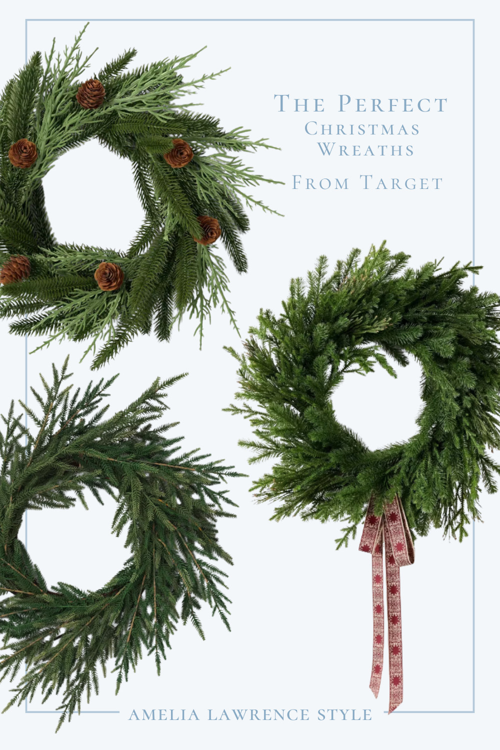 The perfect Christmas wreaths from Target. Christmas decor, Wreaths, Greenery, ribbon, Holiday decor.  

 #LTKHoliday #LTKSeasonal #LTKHome