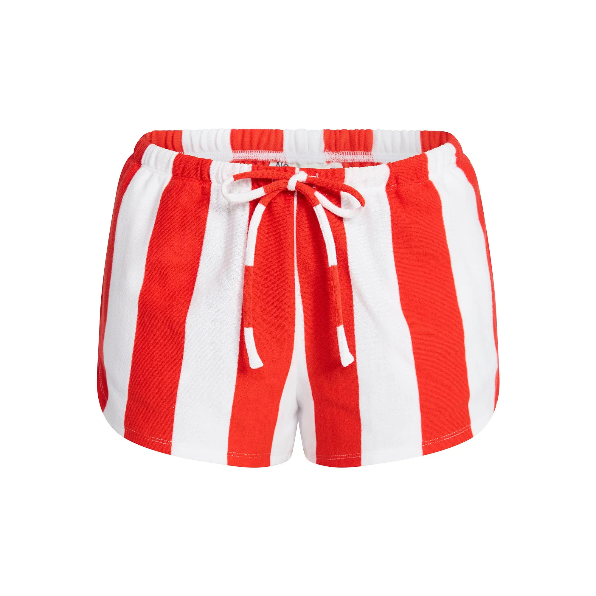 No Boundaries Striped French Terry Baja Shorts, 2.5" Inseam, Women's | Walmart (US)