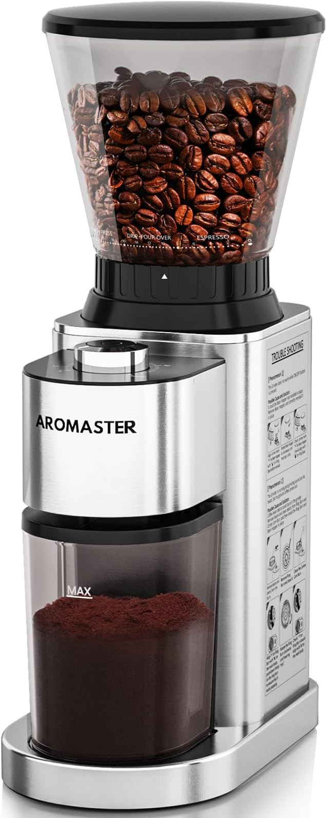 Aromaster Burr Coffee Grinder with 48 Gind Settings, Conical Coffee Bean Grinder for Home Use,Sta... | Amazon (US)