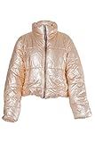 NOROZE Womens Crop Jacket Padded Puffer Coat Cropped (Gold, 8) | Amazon (US)