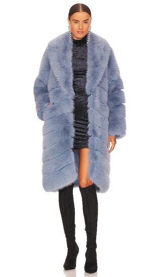 Copenhagen Faux Fur Coat in Blue | Revolve Clothing (Global)