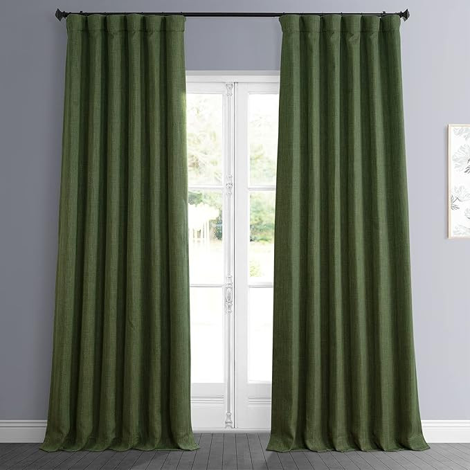 HPD Half Price Drapes Faux Linen Room Darkening Curtains for Bedroom 50 X 96, BOCH-LN18520-96 (1 ... | Amazon (US)
