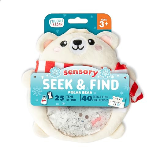 Chuckle & Roar Sensory Seek & Find Scavenger Hunt Plush Polar Bear Game for Ages 3 and Up - Great On The Go Learning Toy for Toddlers | Amazon (US)