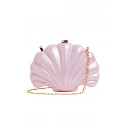 Mermaid Vibes Acrylic Shell Clutch in Pink | Chicwish