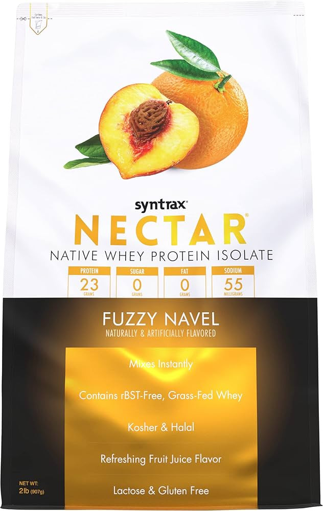 Syntrax Nutrition Nectar, 100% Whey Isolate Protein Powder, Refreshing Fruit Flavor, Fuzzy Navel,... | Amazon (US)