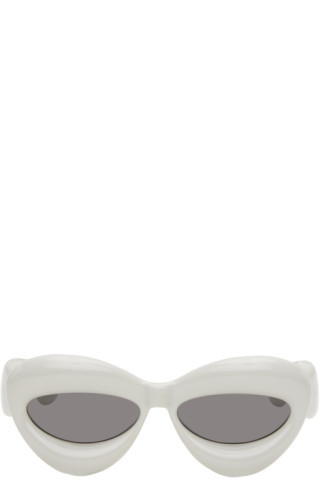 Gray Inflated Cateye Sunglasses | SSENSE