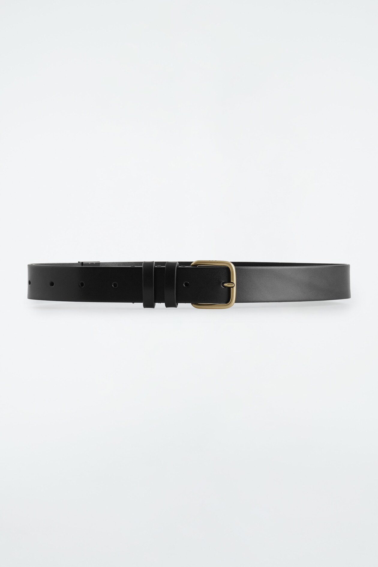 CLASSIC LEATHER BELT - BLACK / GOLD | COS UK