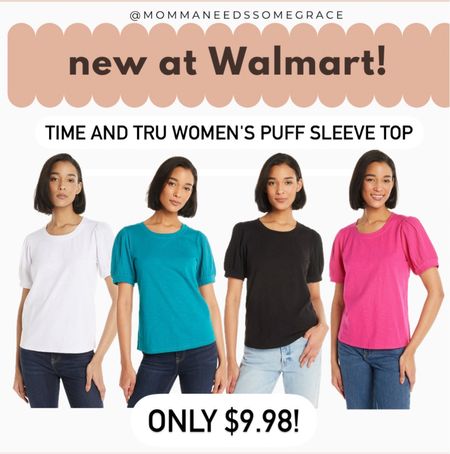 $10 Walmart puff sleeve top! 

#LTKsalealert #LTKstyletip #LTKfindsunder100
