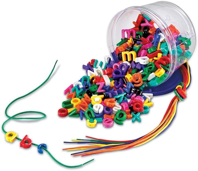 Learning Resources Lowercase Lacing Letters - 275 Pieces, Ages 3+ Toddler Alphabet Learning Toys,... | Amazon (US)