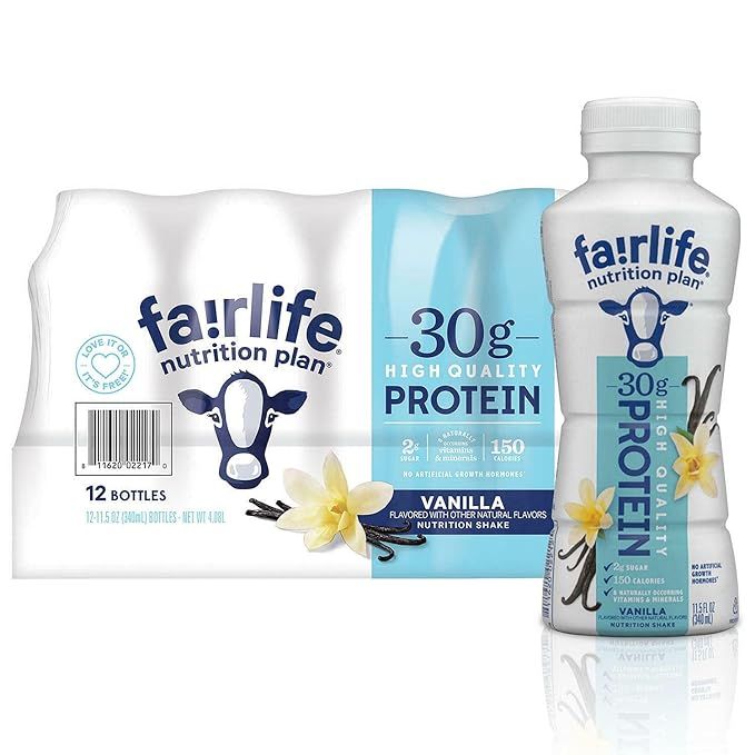 Fair Life Nutrition Plan High Protein Shake, Vanilla, 11.5 Fl Oz, Pack of 12 | Amazon (US)