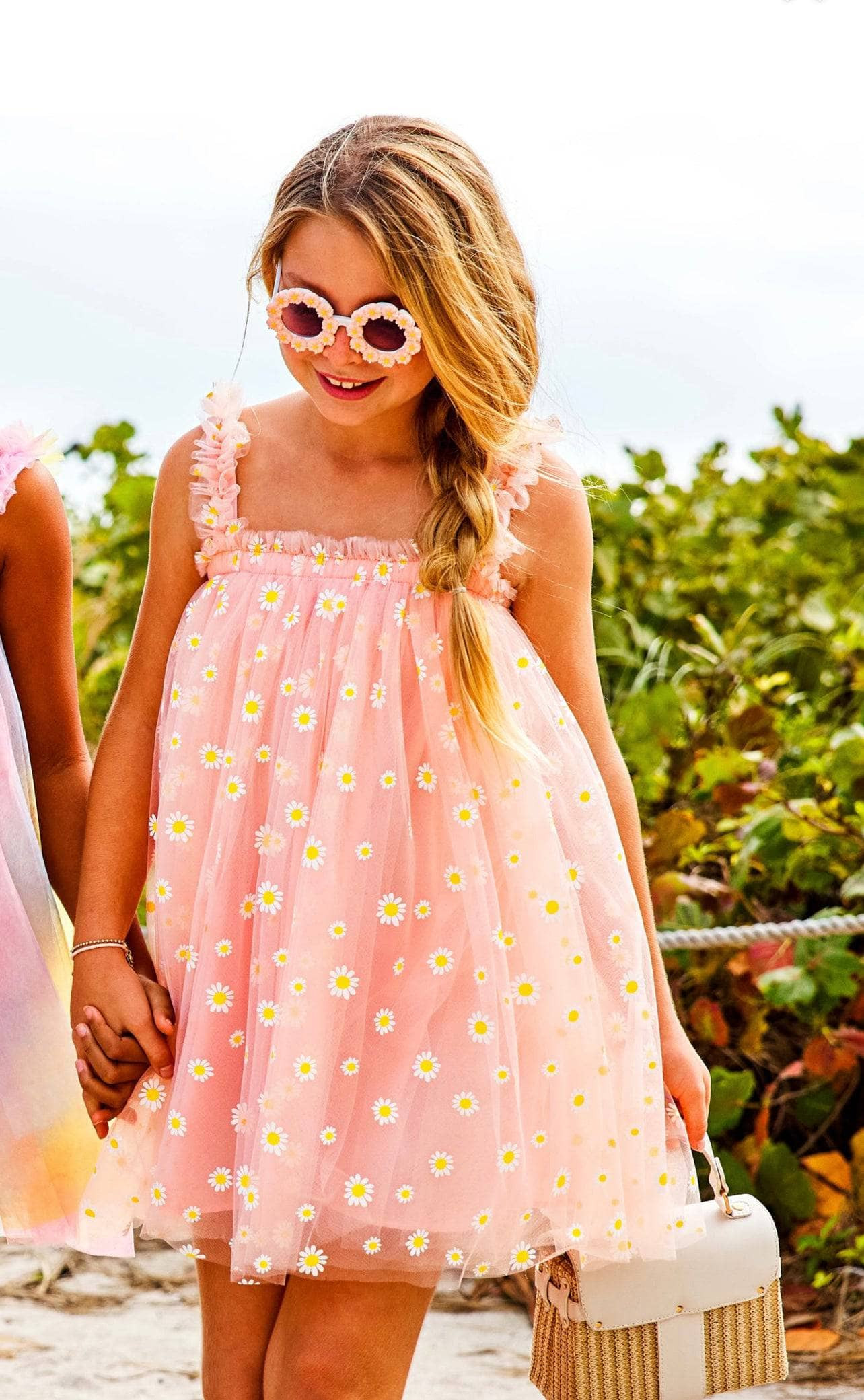 Peachy Daisy Tulle Dress | Lola + The Boys
