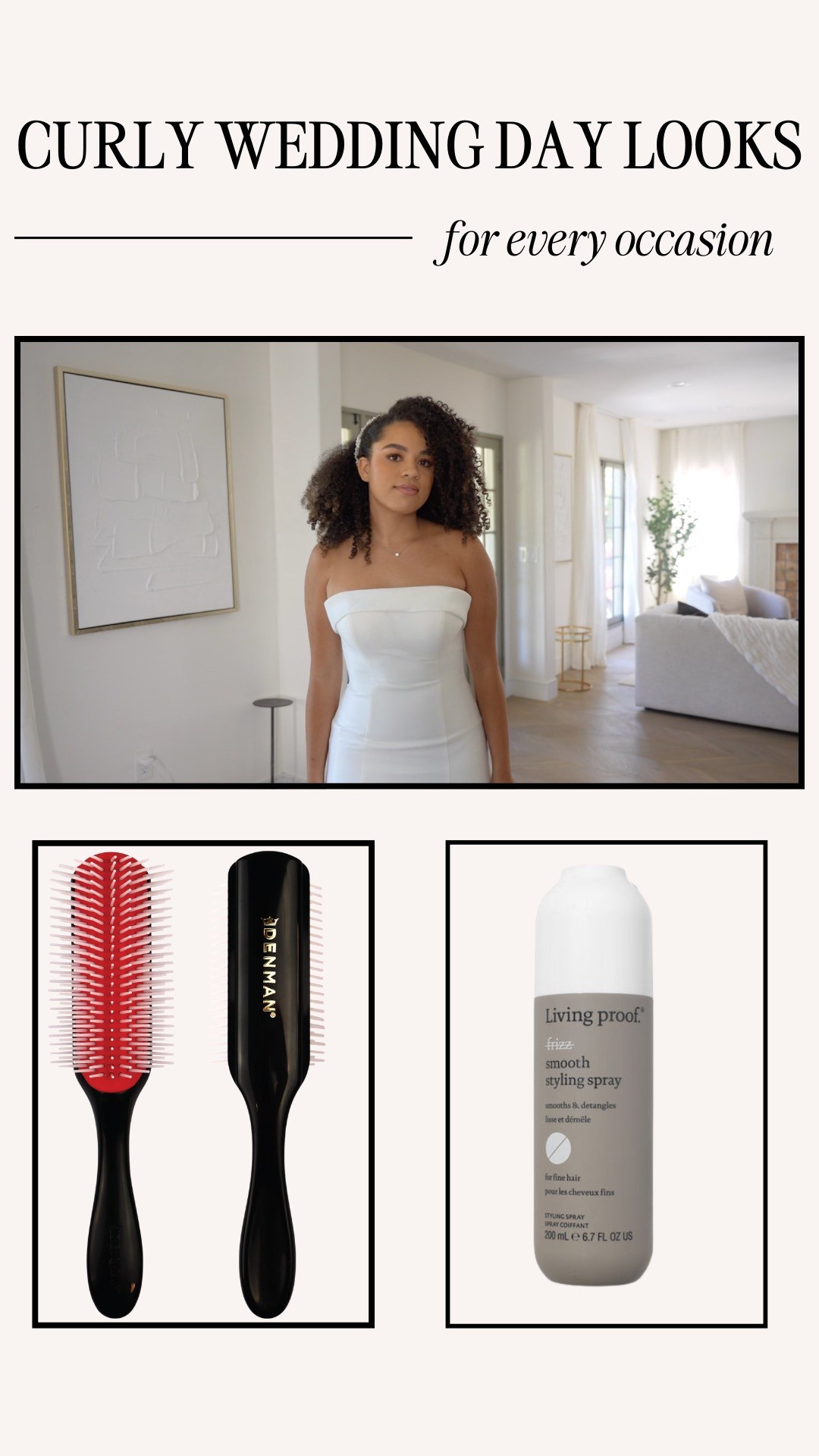 Curly hair wedding day looks ❤️✨ 