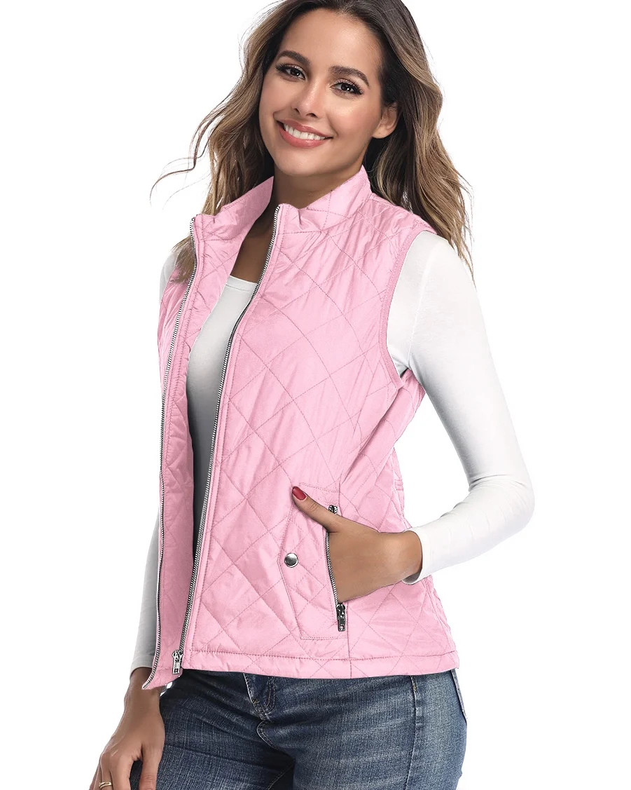 Women's Vests Zip up Quilted Padded Lightweight Vest for Women | Walmart (US)