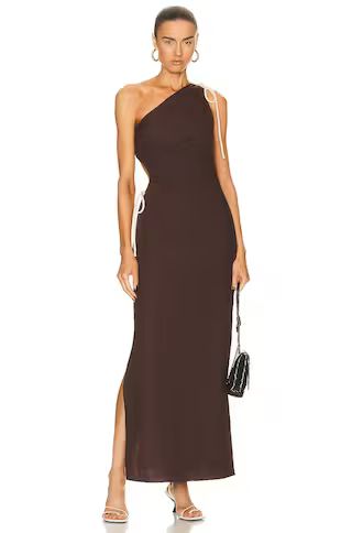 Jeanne One Shoulder Midi Dress | FWRD 