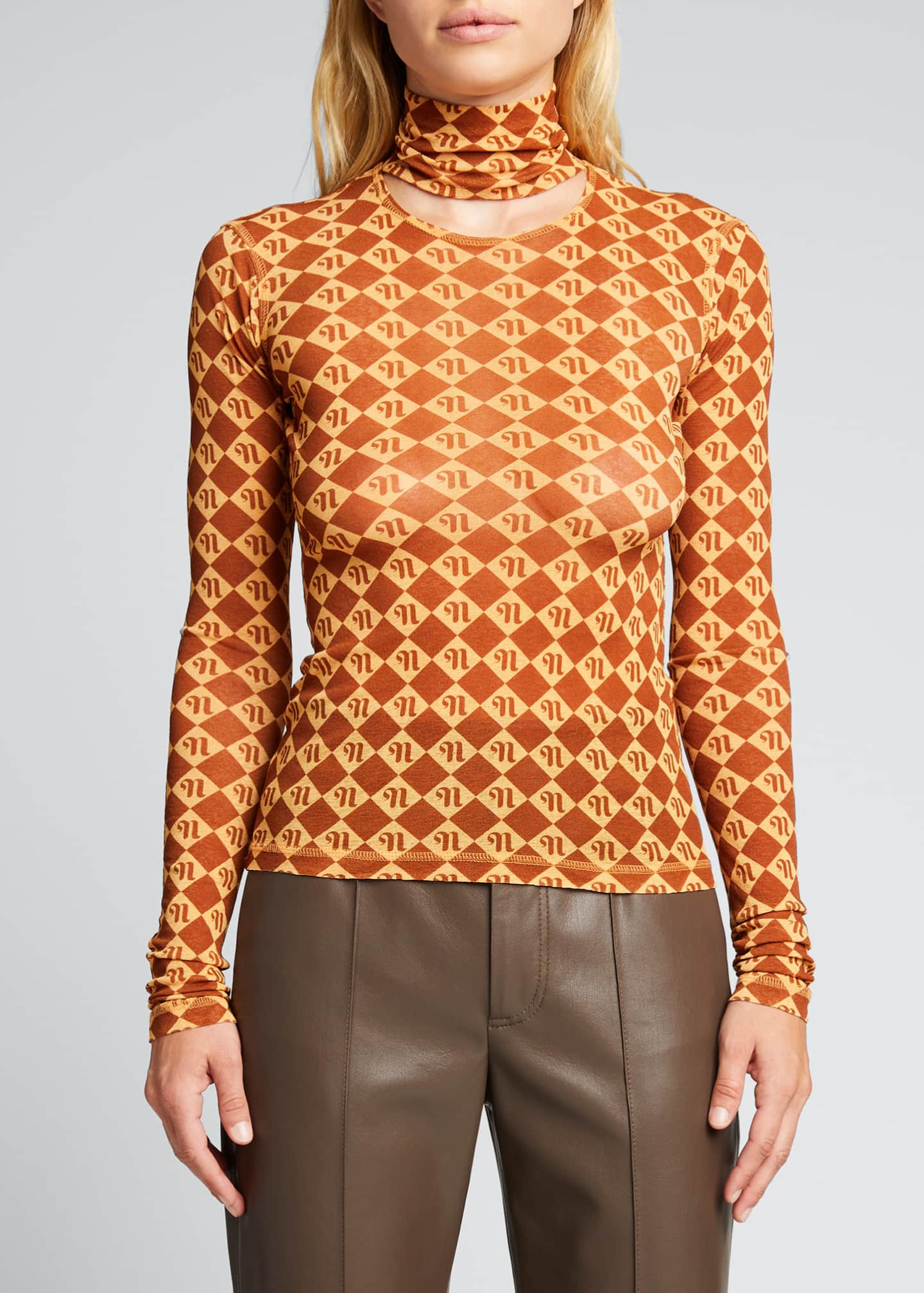 Nanushka Turtleneck With Neck Slit | Bergdorf Goodman
