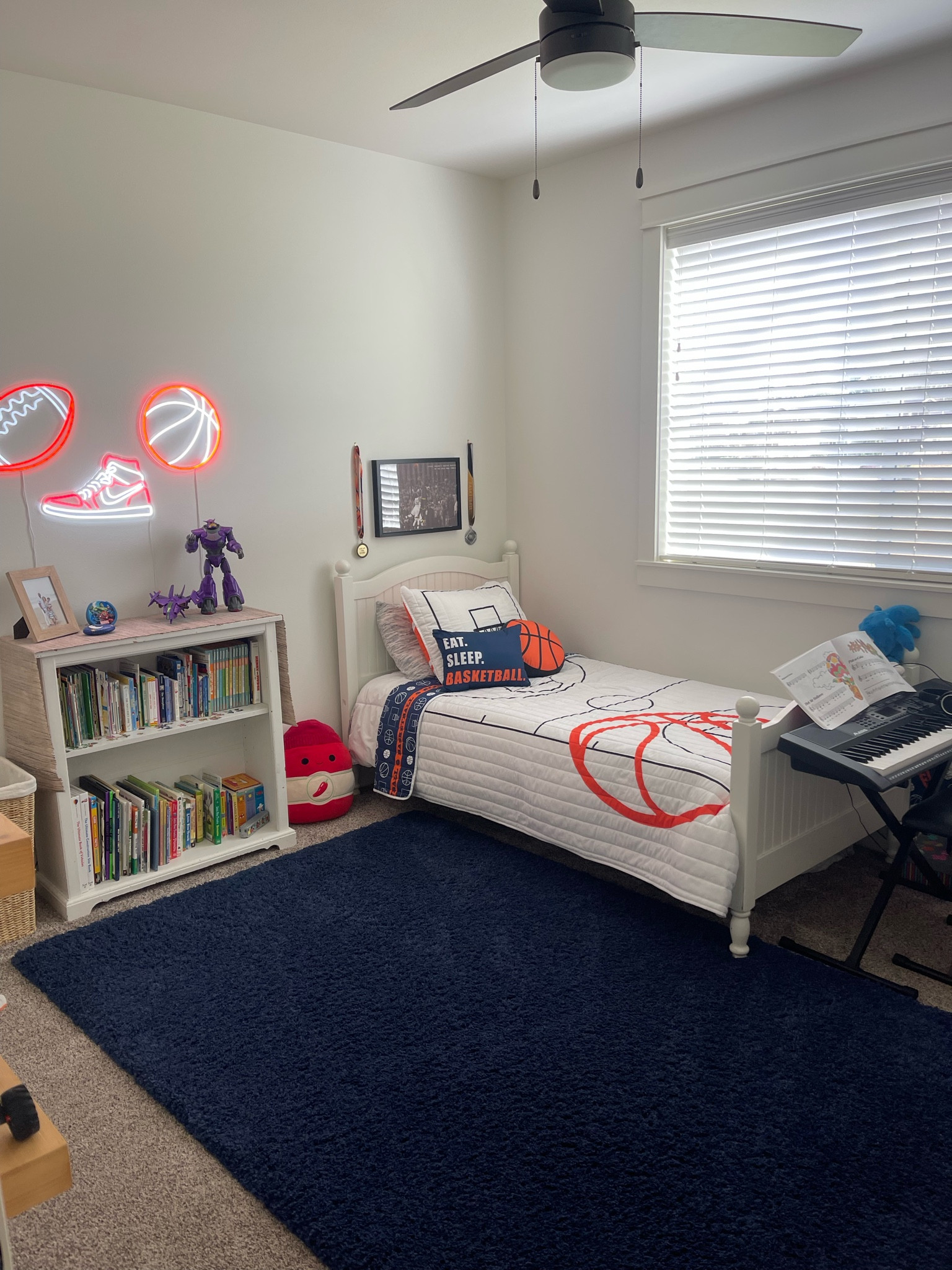 Boys bedroom. 
Basketball theme room. 
Neon signs. 
Sports decor. 
Bedding. 
Amazing home decor. 
Target home  

#LTKFamily #LTKHome #LTKKids