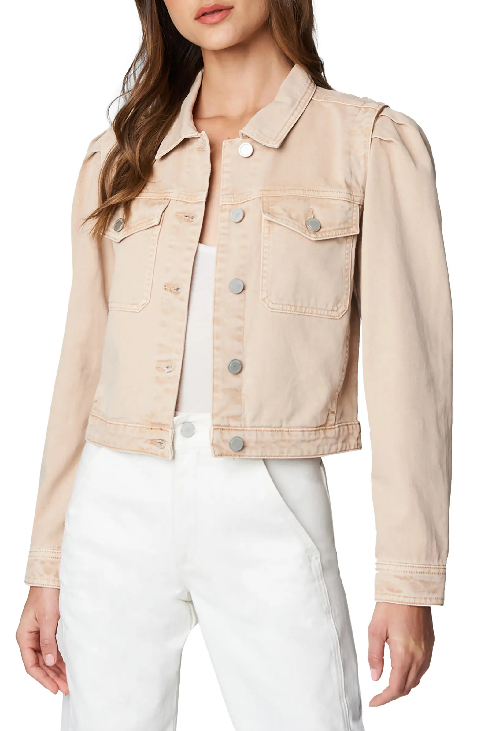 BLANKNYC Garment Dyed Acid Wash Crop Trucker Jacket | Nordstrom | Nordstrom