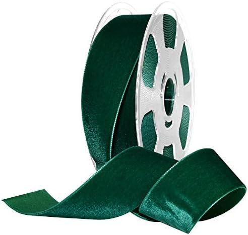 Morex Ribbon Nylon, 1 1/2 inches by 11 Yards, Emerald, Item 01240/10-456 Nylvalour Velvet Ribbon,... | Amazon (US)