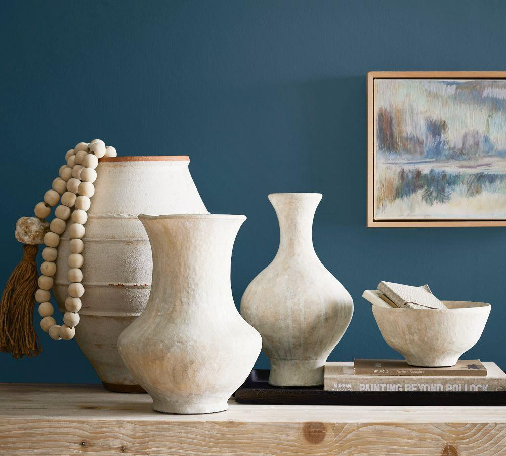 Rustic Brush Strokes Vase | Pottery Barn UK