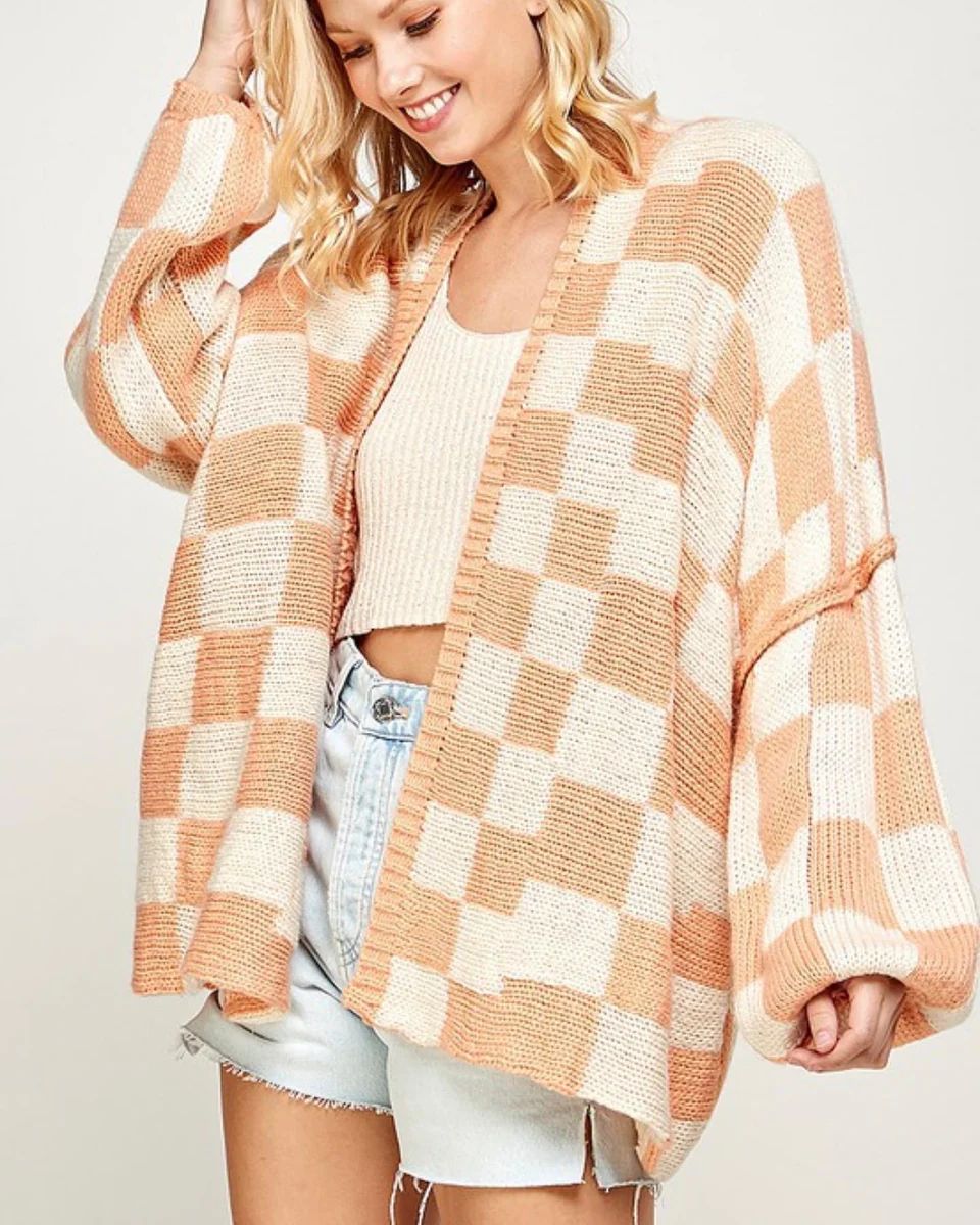 Charlie checkered cardigan | The Barefoot Brunette Boutique