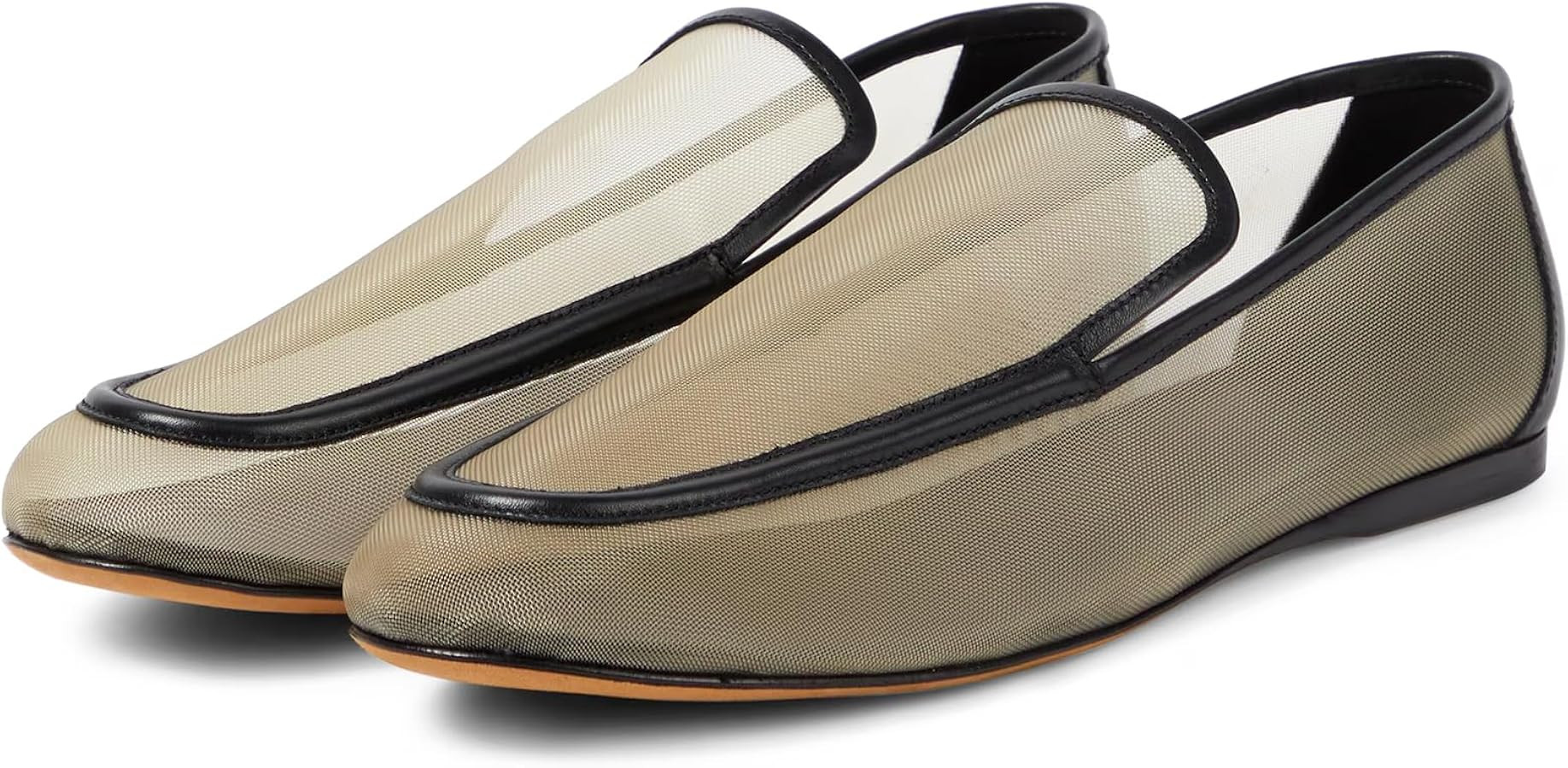 Mesh Flats for Women Round Toe Slip on Loafer Sandals Nude Sexy Comfortable Daily Wear | Amazon (US)