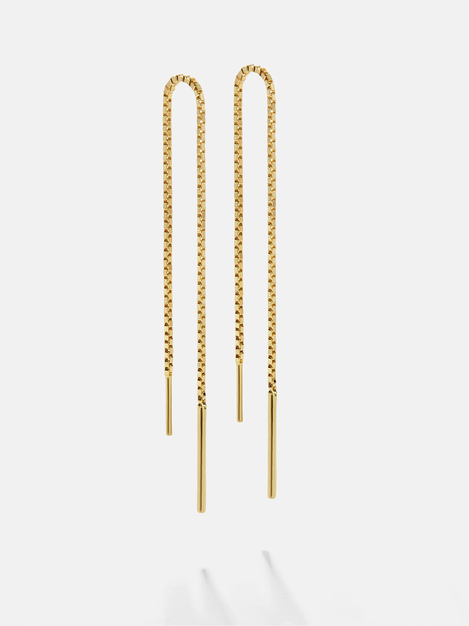 Solid Gold Chain Threader Earrings | BaubleBar (US)
