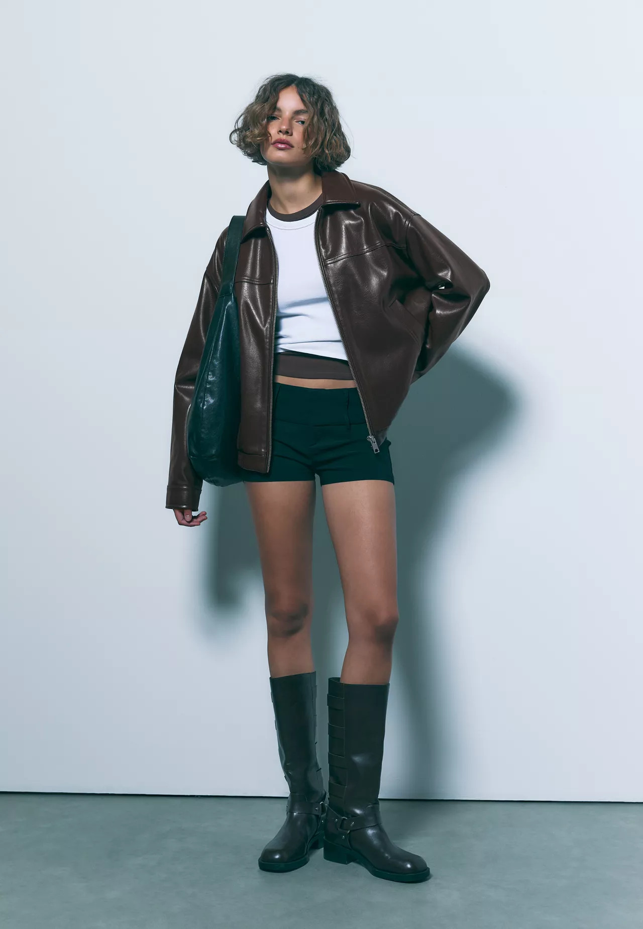 Veste oversize similicuir | Stradivarius (FR)