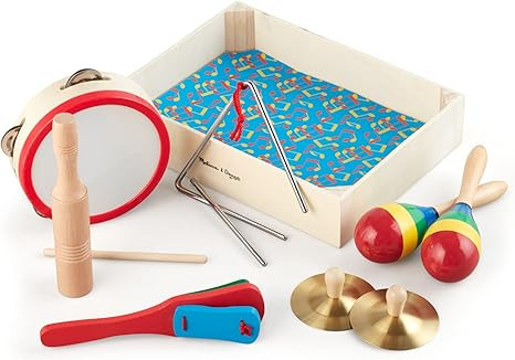 Melissa & Doug Band-in-a-Box Clap! Clang! Tap! - 10-Piece Musical Instrument Set | Amazon (US)