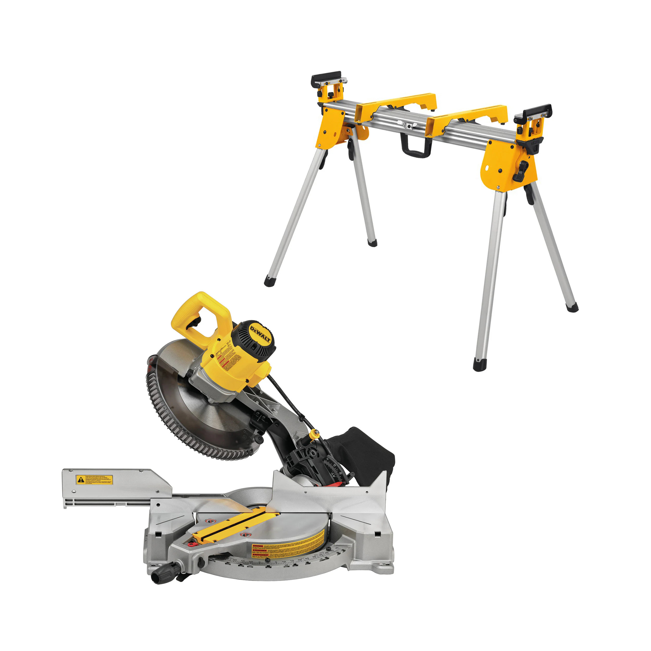 DEWALT DEWALT 12-in 15-Amp Single Bevel Compound Corded Miter Saw & Adjustable Stand | Lowe's