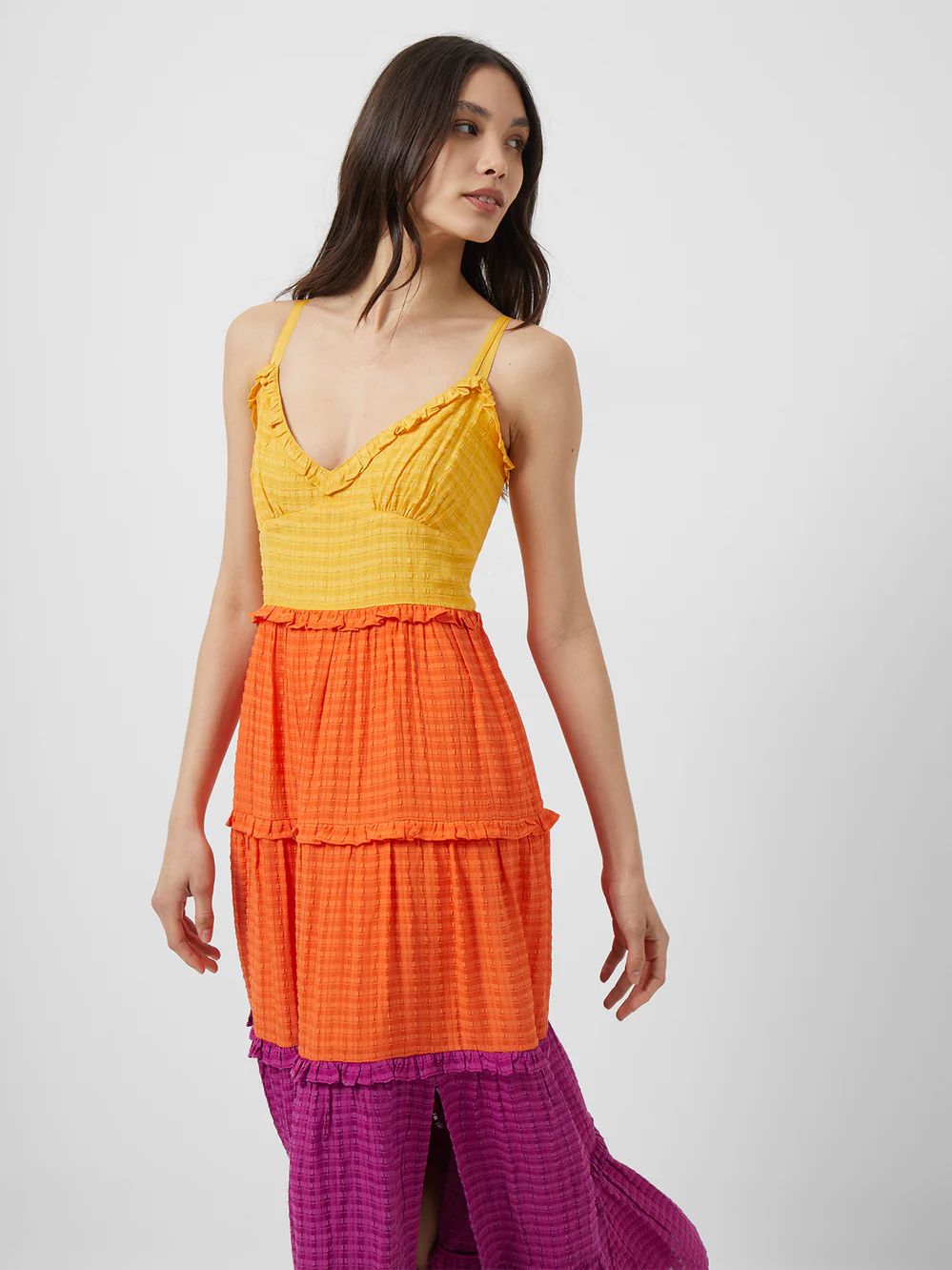 Adira Birch Tiered Maxi Dress | French Connection (UK)
