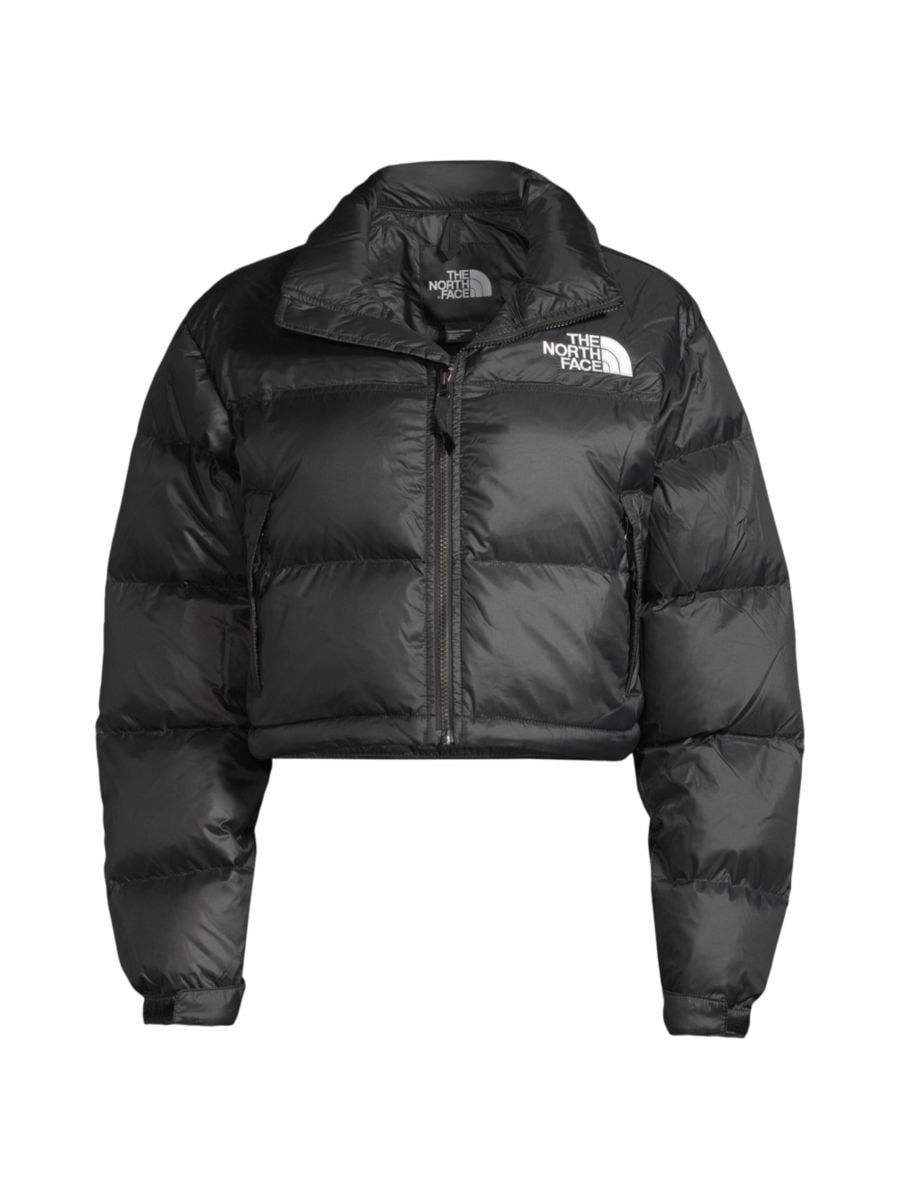 Shop The North Face Nuptse Cropped Down Puffer Jacket | Saks Fifth Avenue | Saks Fifth Avenue
