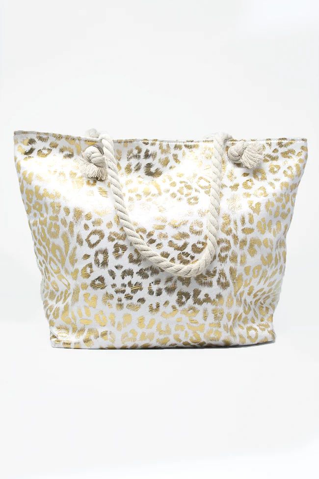 Always An Original Gold Animal Print Tote | The Pink Lily Boutique