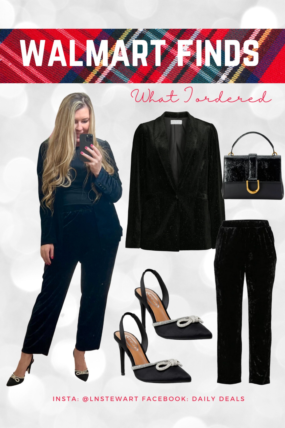 #WalmartPartner I’m so obsessed with this black velvet blazer with subtle silver sparkles. The velvet is stretchy and SO comfortable yet figure flattering. Runs TTS. 
#LTKCyberweek
#LTKstyletip 
#LTKcurves

#LTKSeasonal #LTKworkwear #LTKHoliday