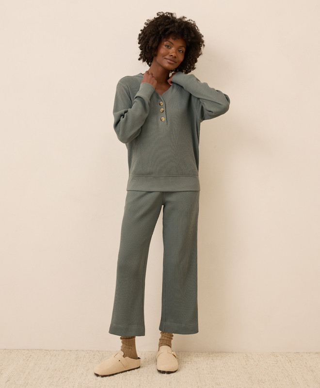 Women’s Thermal Waffle Lounge Set made with Organic Cotton | Pact | Pact Apparel