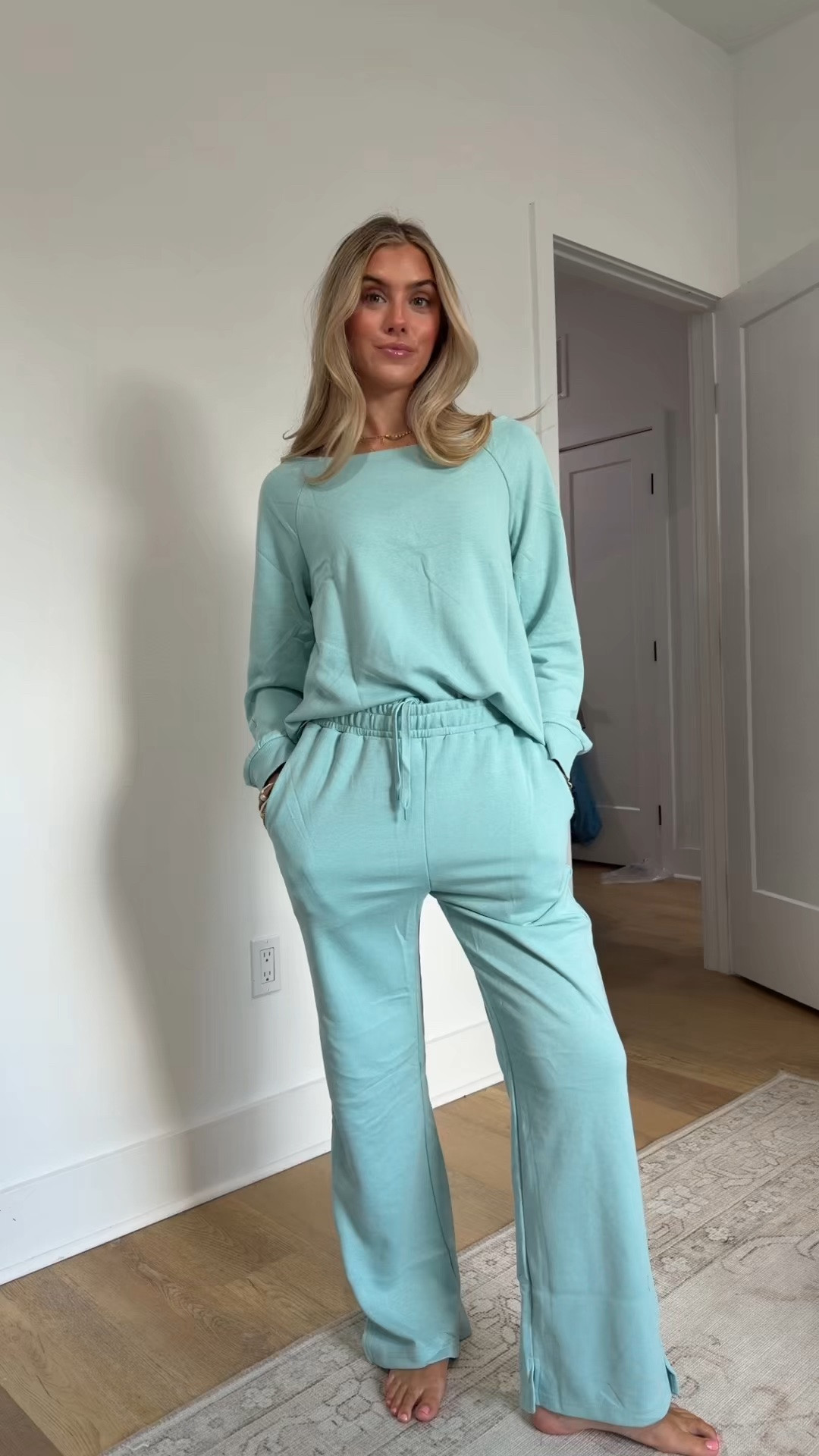like an elevated version of a sweatpant set is this off the shoulder two piece matching sets it comes in other colors too but how fun is the teal 😉 5’4/s in my LTK. 

#founditonamazon #amazonfashionfinds #amazonfashion #amazonmatchingsets #amazontwopiecesets @Amazon Fashion