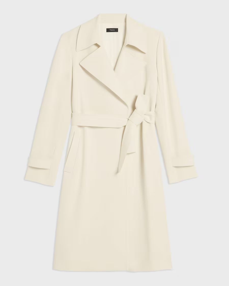 Oaklane Trench Coat in Admiral Crepe | Theory