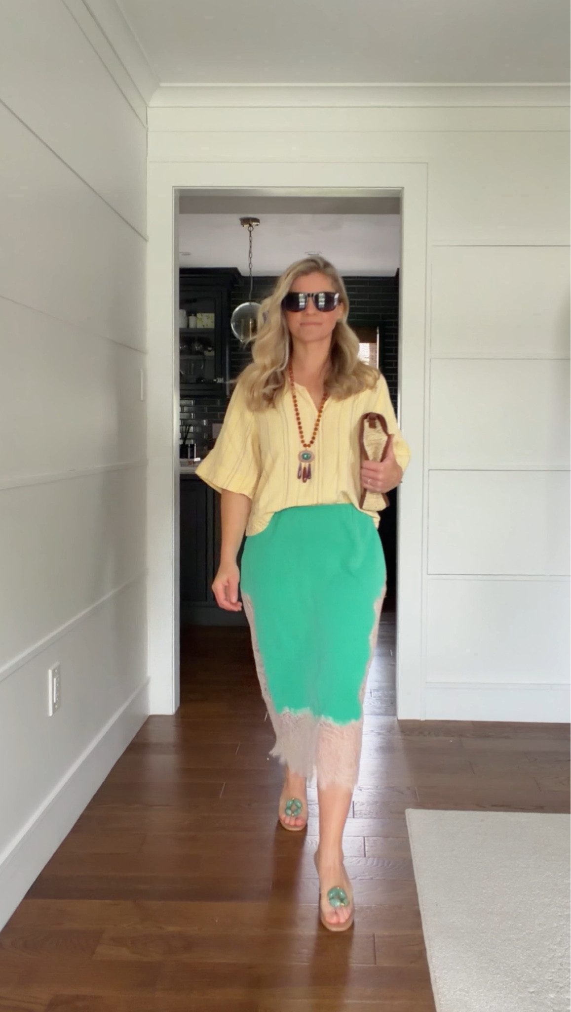 Color, texture, and ease ☀️

A lightweight blouse paired with this statement skirt is one of my favorite ways to create an outfit that feels styled but still effortless. It moves well, looks polished, and works for so many occasions.

I kept my signature accessories the same, statement necklace, raffia clutch, and these heels, so it all ties back to the rest of my suitcase.

This is how I build outfits when I travel. Mix standout pieces with easy tops and repeat your accessories.

Easy formula: flowy top + statement skirt + signature accessories = effortless elevated look.

#LTKootd #LTKSeasonal #LTKPetite